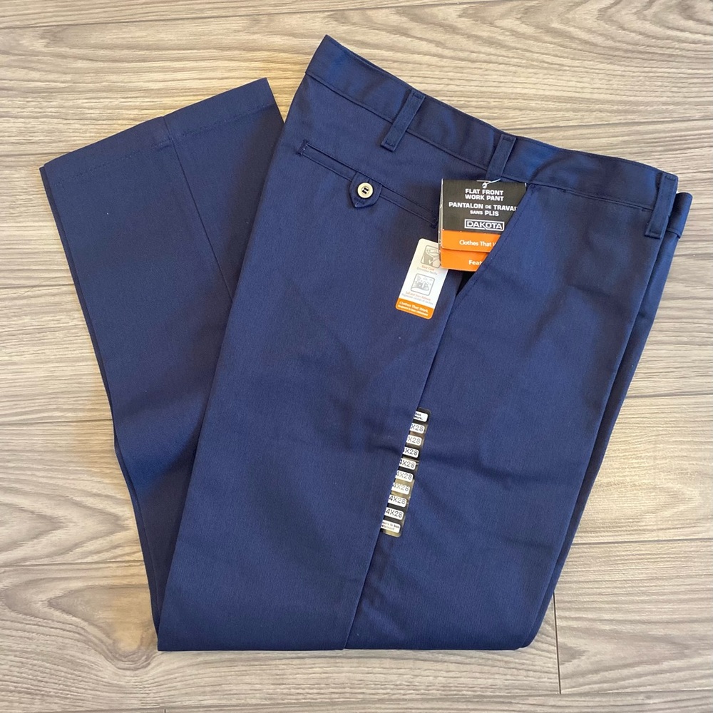 *NWT* 3 Mens work pants in navy Sz 34x28